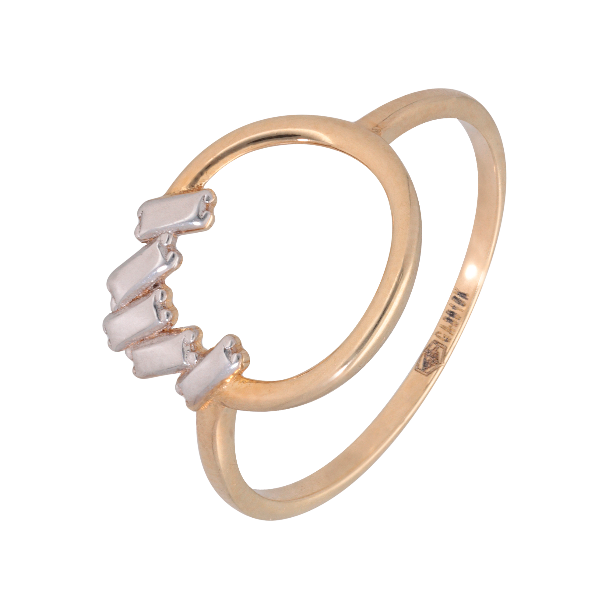 Anillo Círculo con oro blanco oro 10k