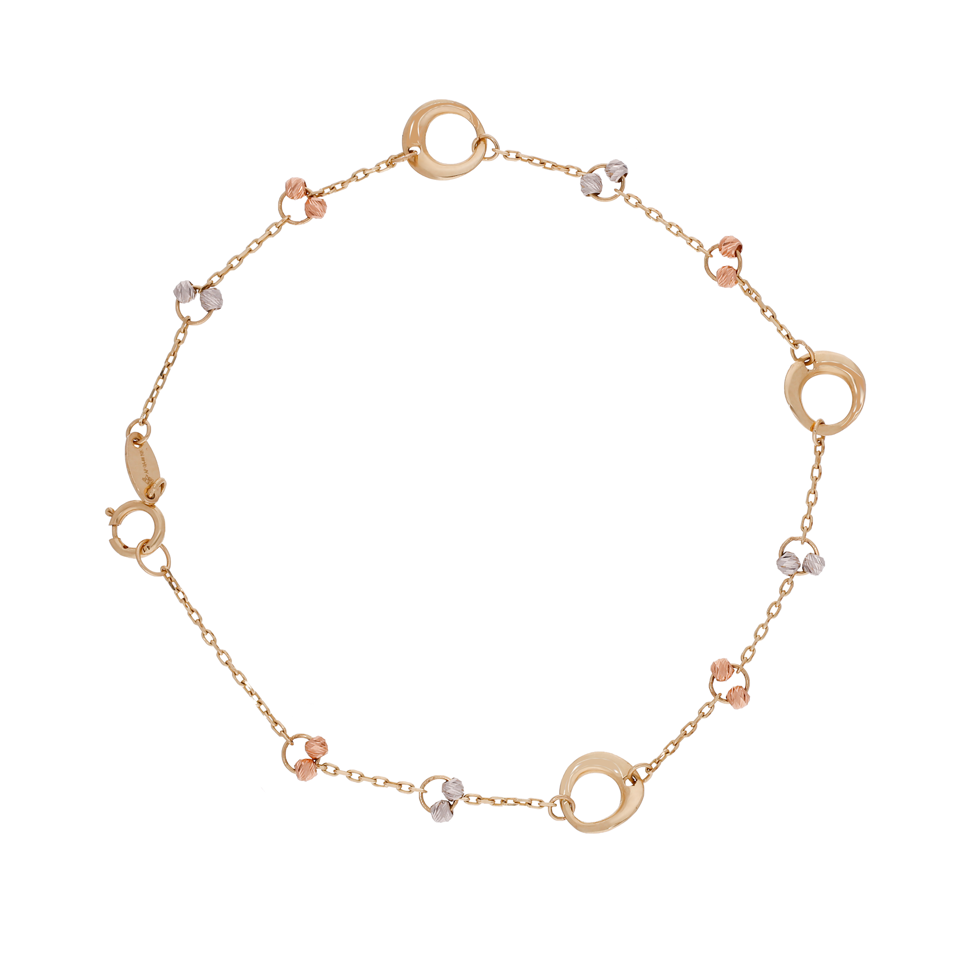 Pulsera Luna llena oro 10k