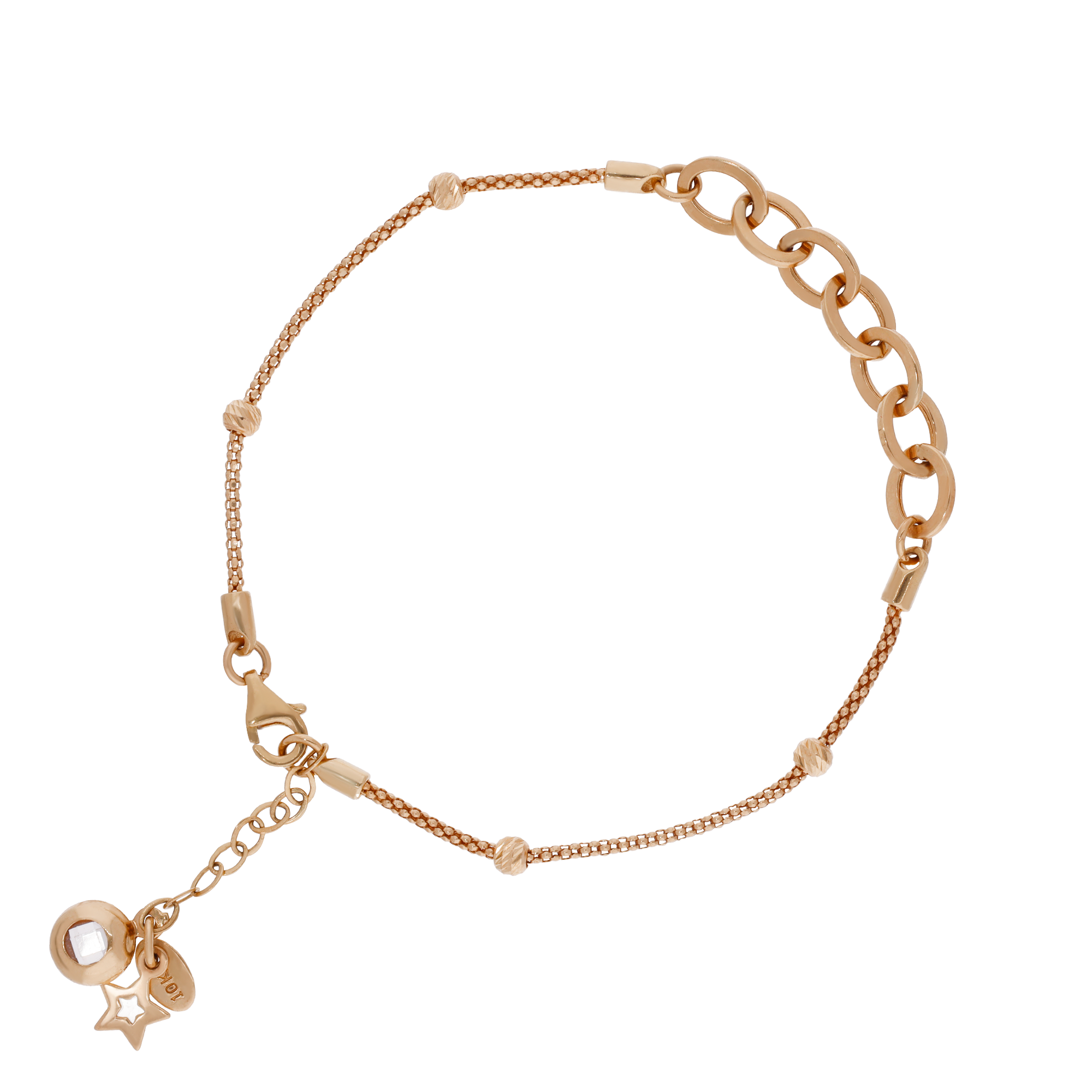 Pulsera 7 Circulos oro 10k