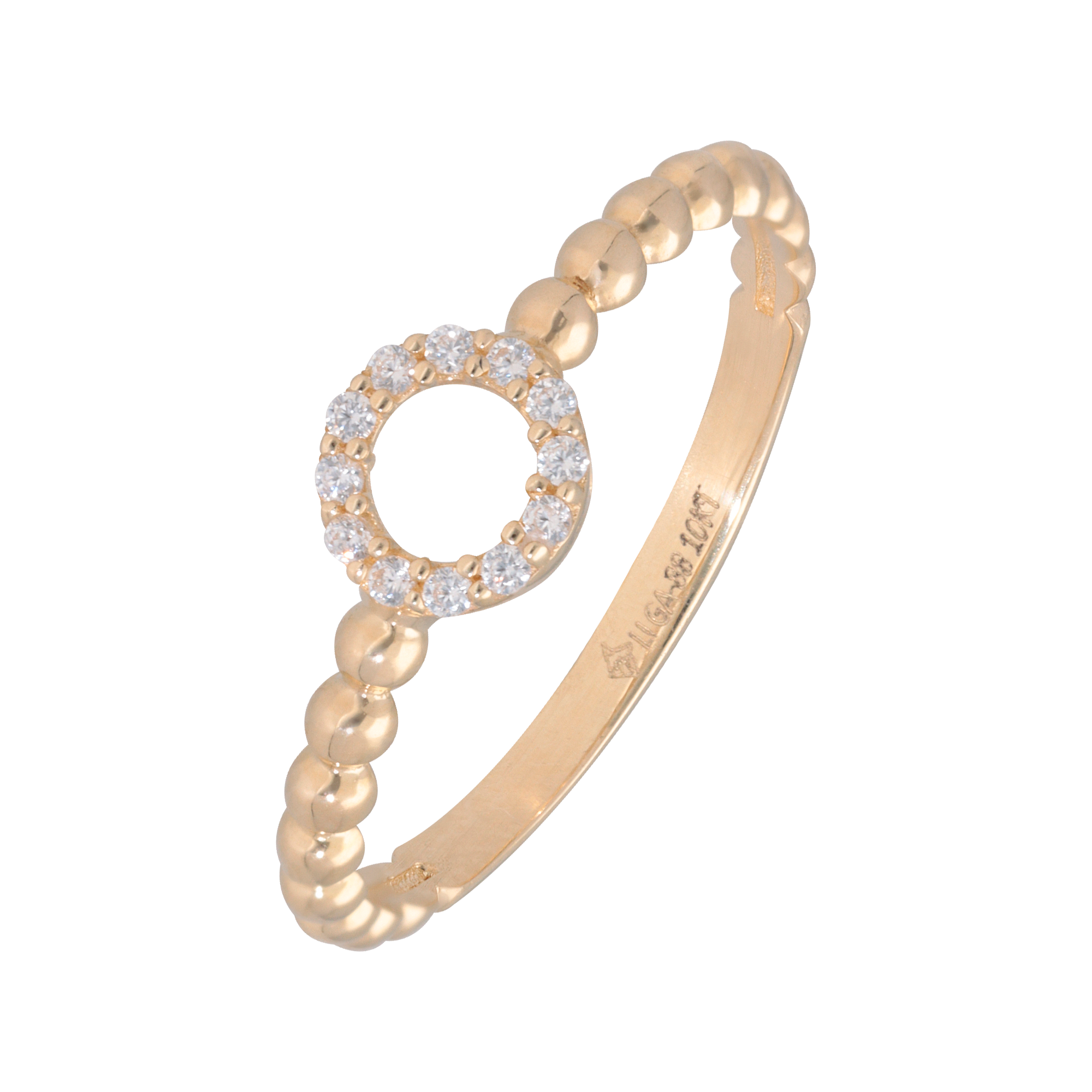 Anillo Destello dorado oro 10k