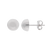Arete Medio Círculo oro blanco 10k