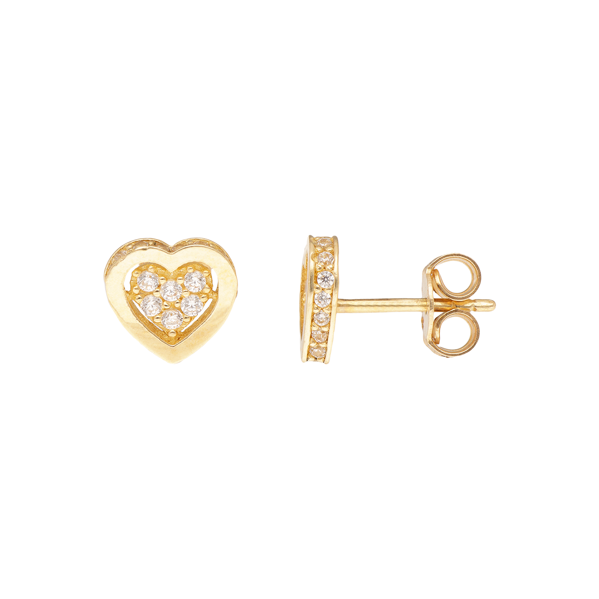 Arete Corazón oro 10k