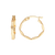 Arete Arracada estilo Diagonal oro 10k