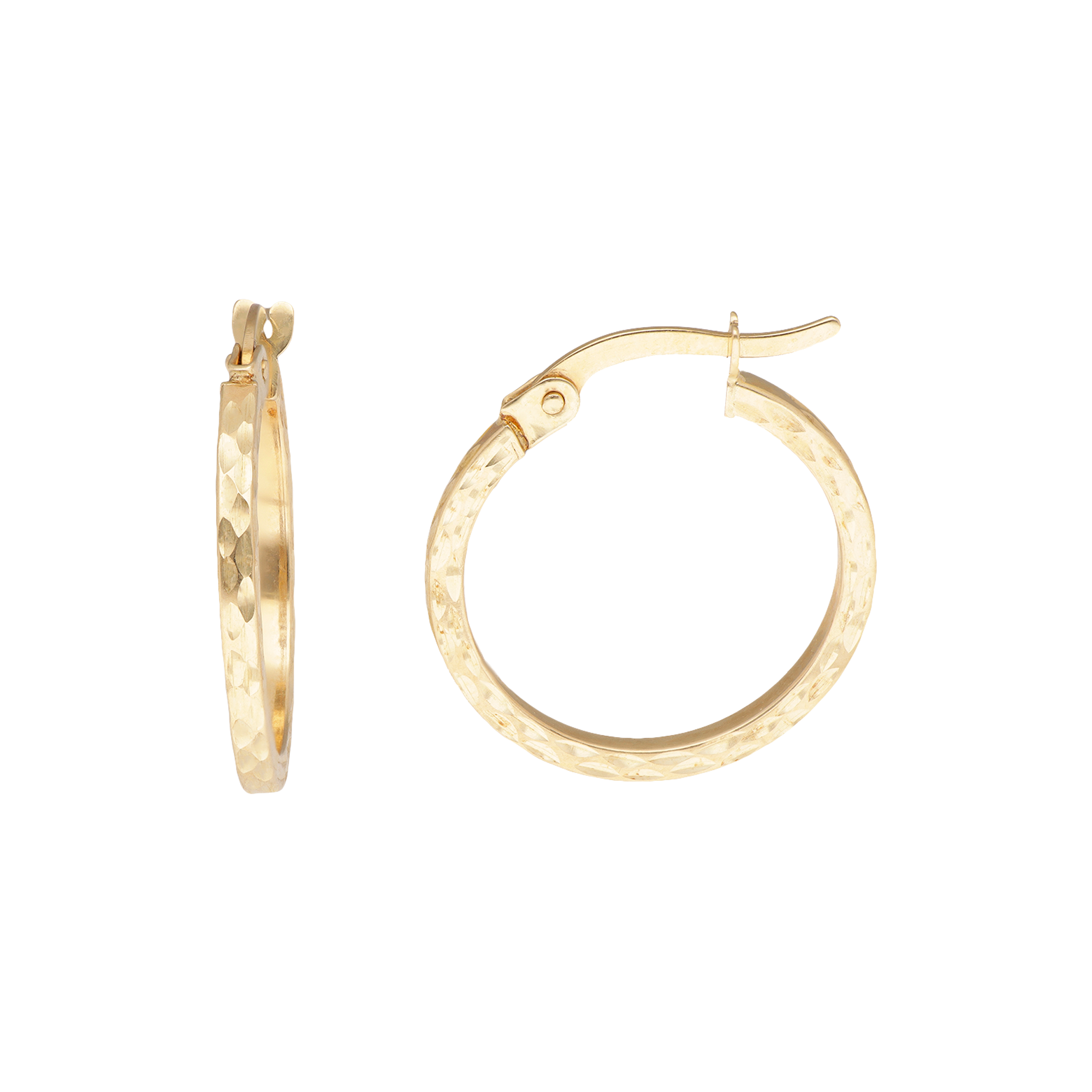 Arete Arracada semi lisa oro 10k