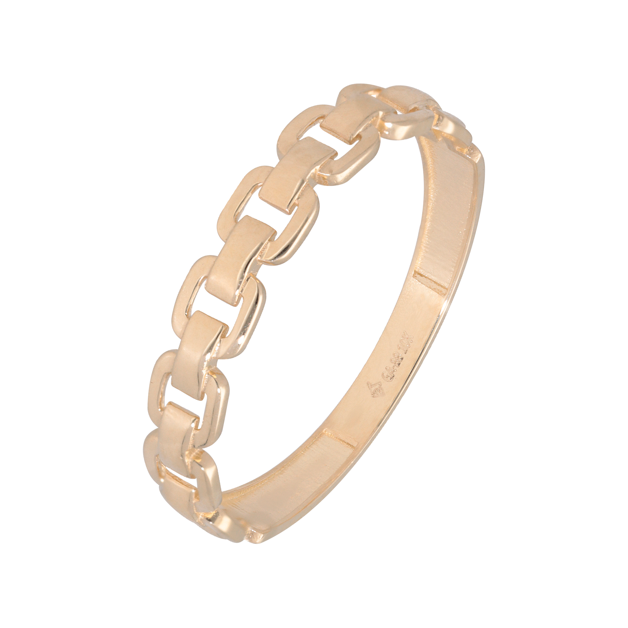 Anillo barbada cuadrada Oro 10k