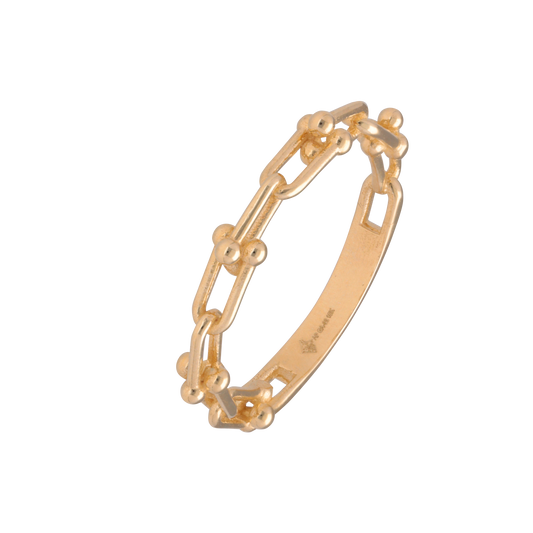 Anillo Concatenado estilo Tiff oro 10k