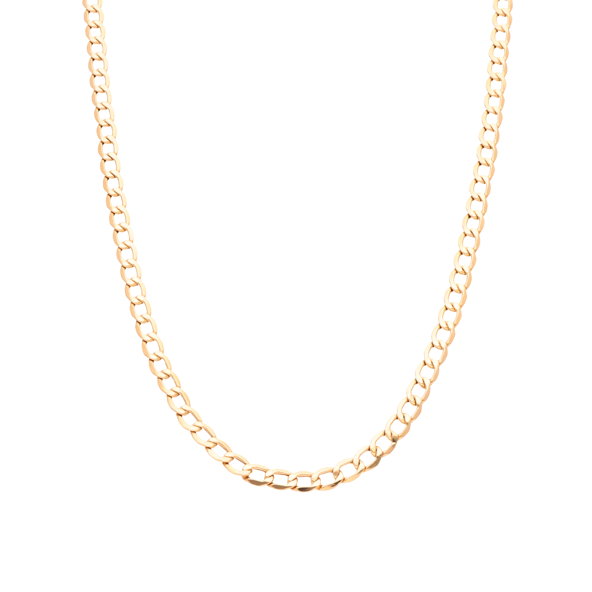 Collar barbada ancha oro 10k