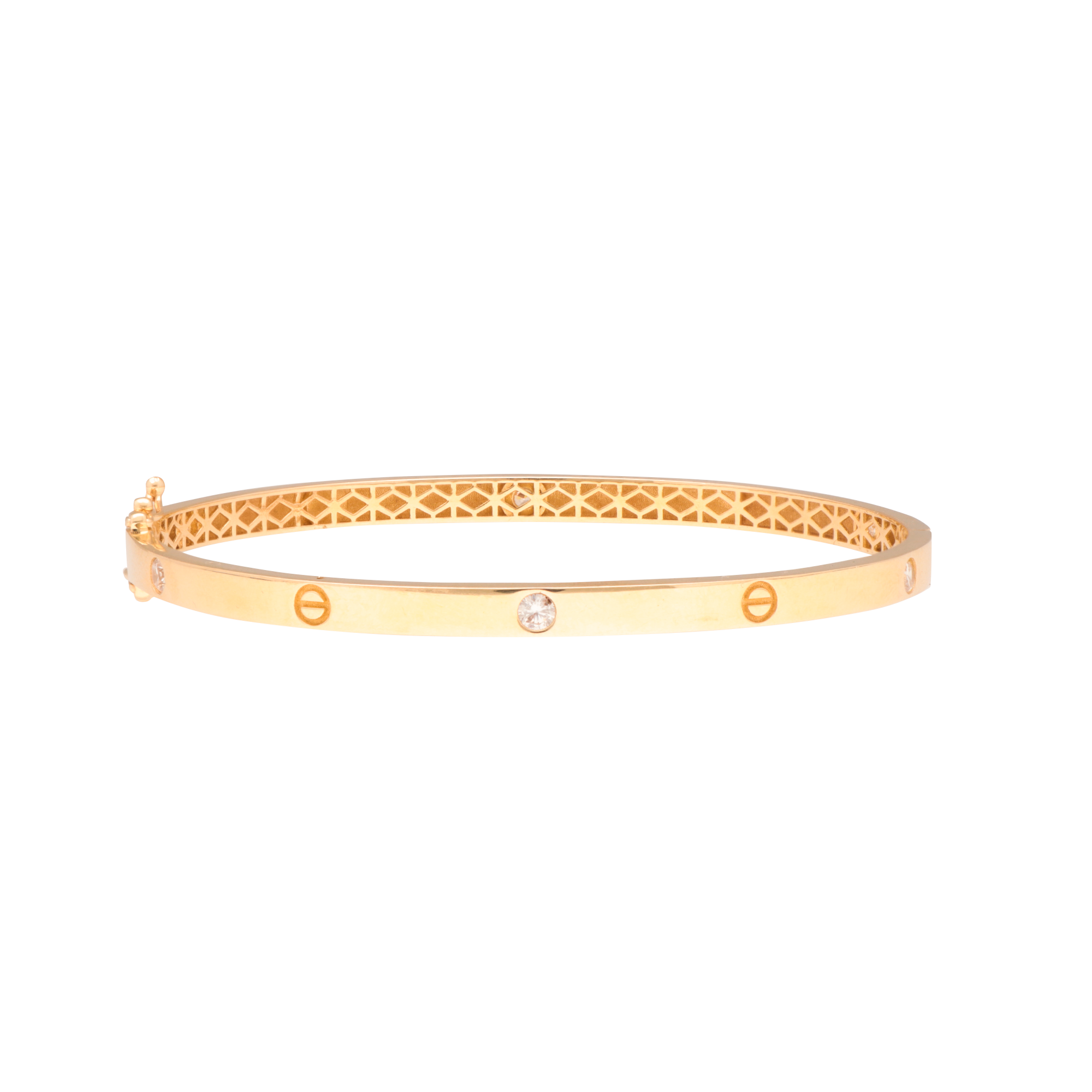 Pulsera rígida glamour oro 10k