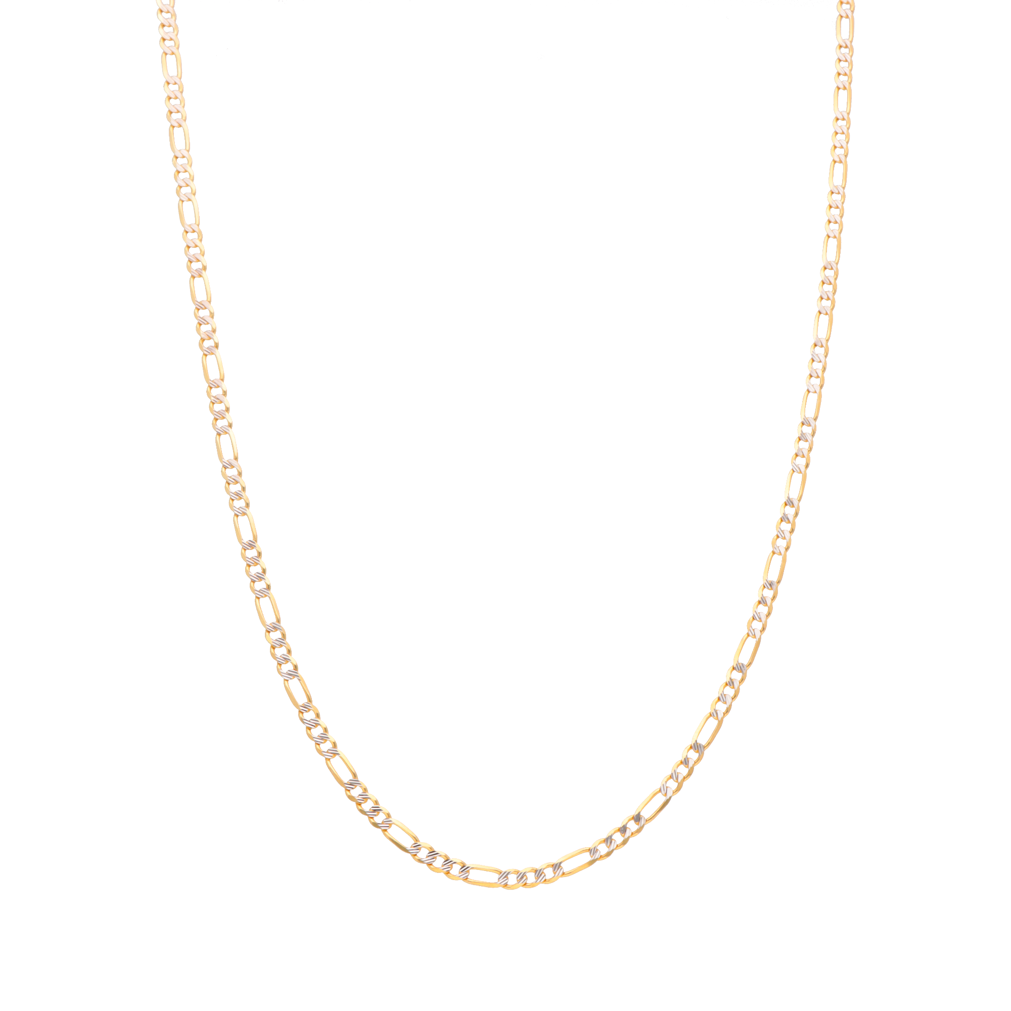 Collar Eslabón 3.1 corte diamantado oro 10k