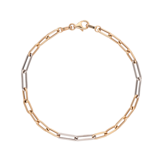 Pulsera Clip 2 oros oro 14k