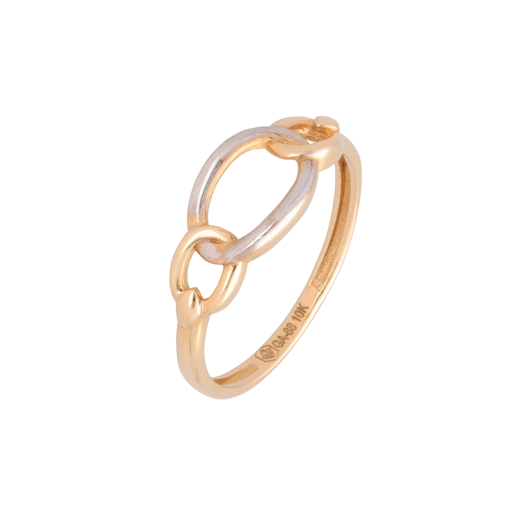 Anillo Nudo Ovalado 2 oros oro 10k