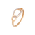 Anillo Nudo Ovalado 2 oros oro 10k