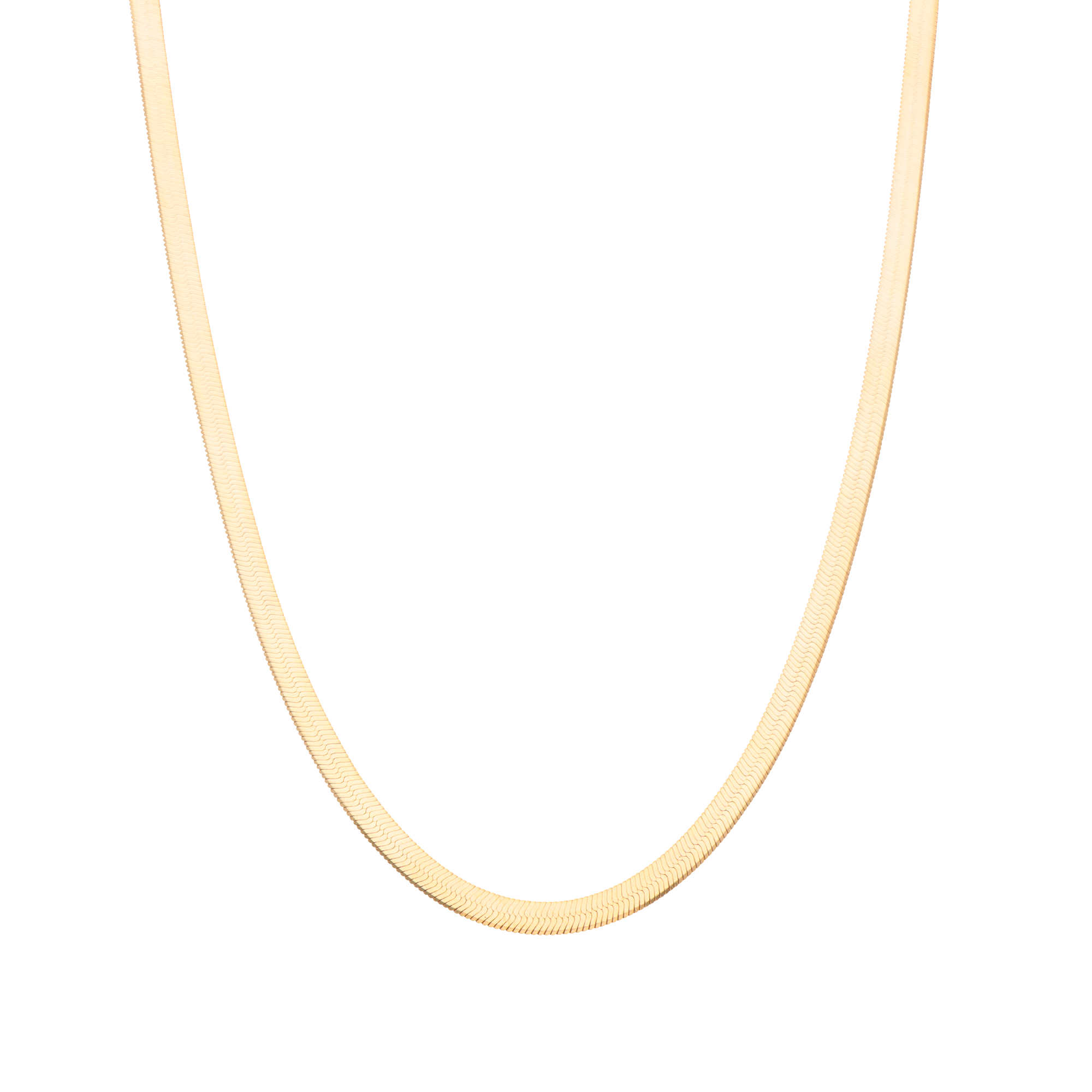 Collar Planchado ancho oro 10k