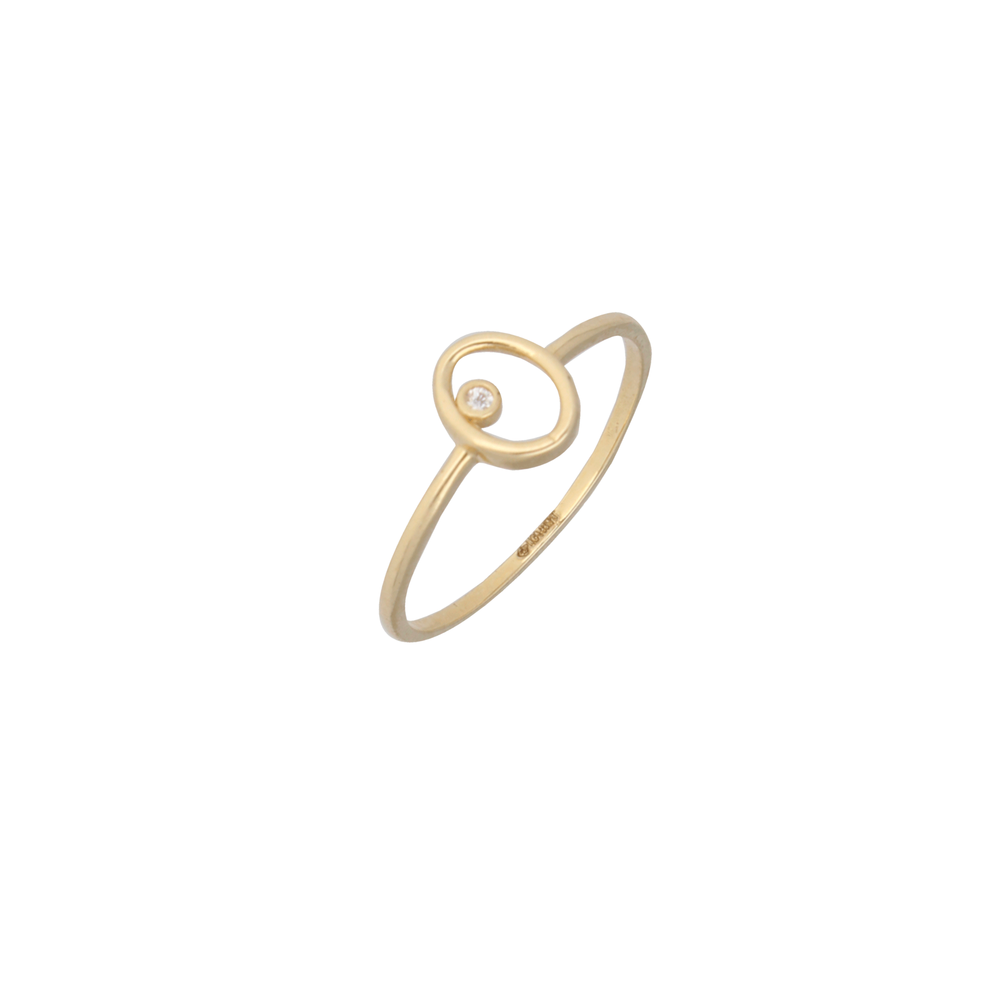 Anillo Solitario Zirconia oro 10k