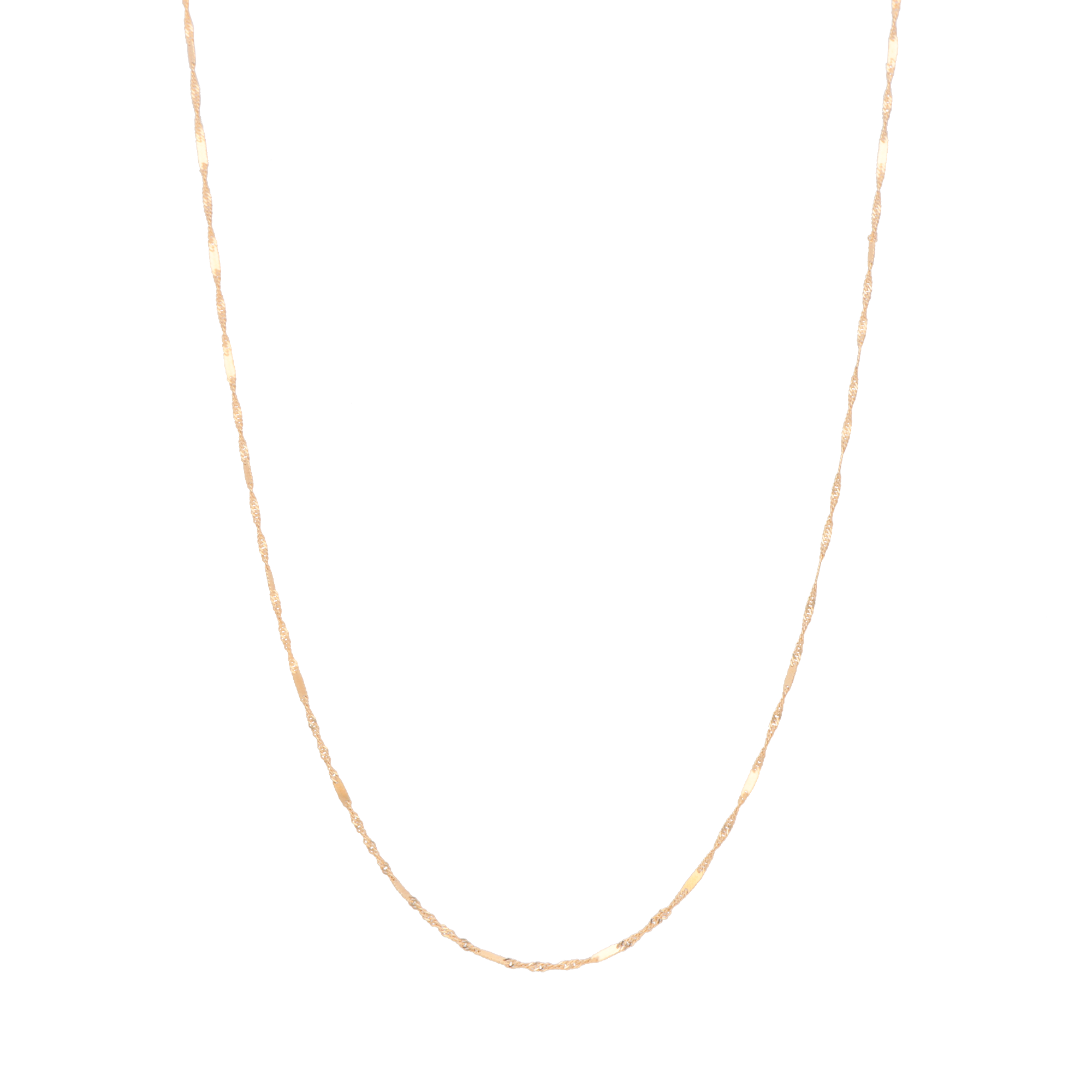 Collar trenzado delgado oro 10k