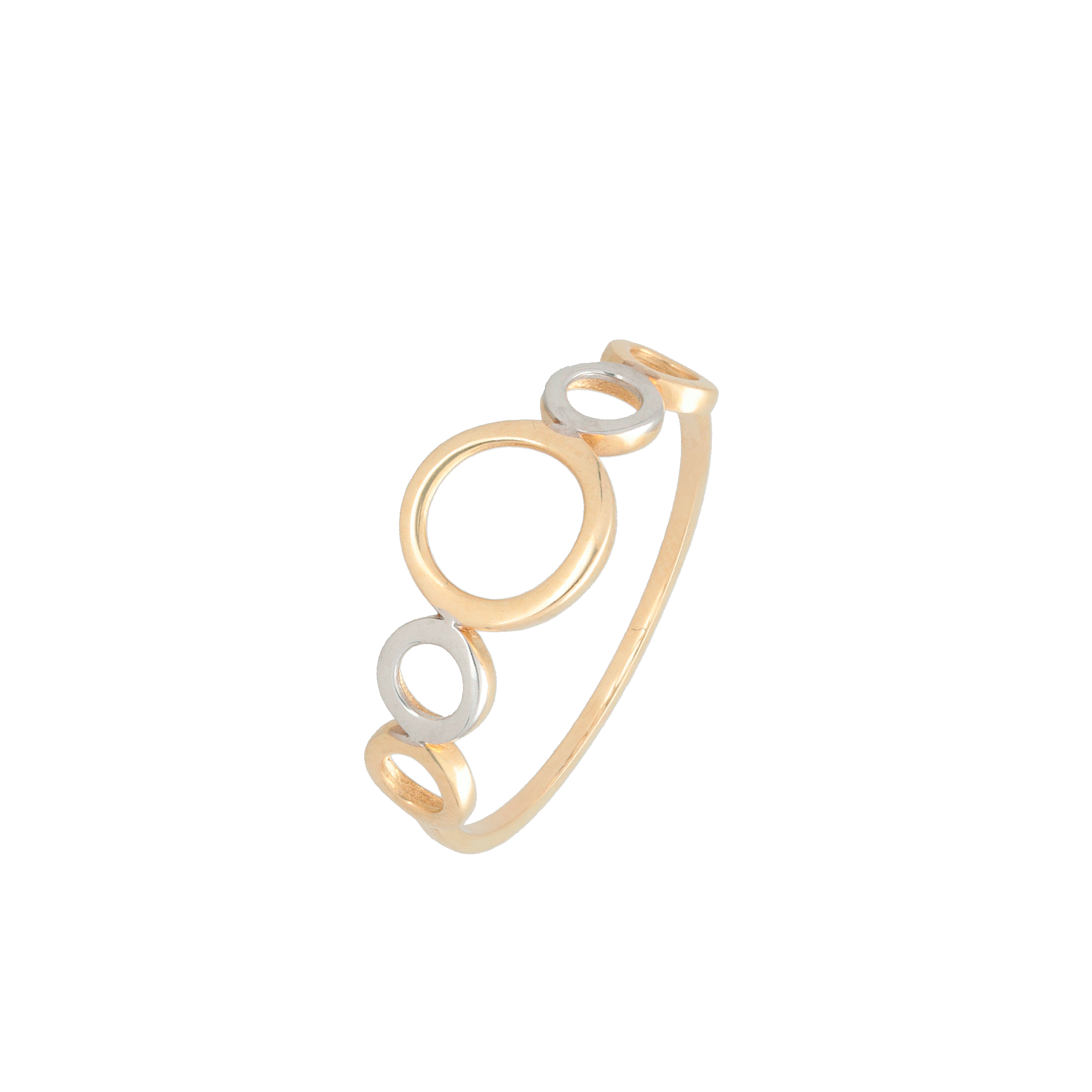 Anillo Cinco circulos oro 10k