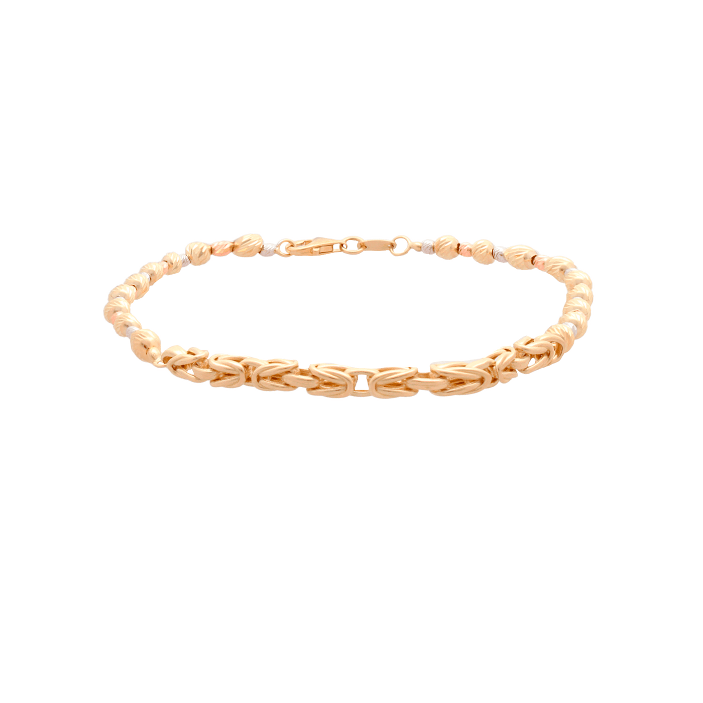 Pulsera Eslabon Bizantino oro 14k