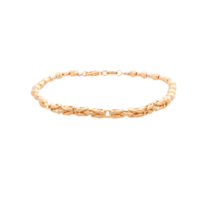 Pulsera Eslabon Bizantino oro 14k