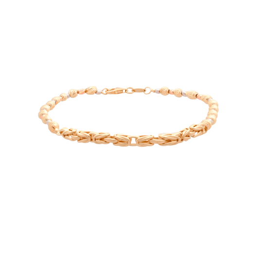 Pulsera Eslabon Bizantino oro 14k