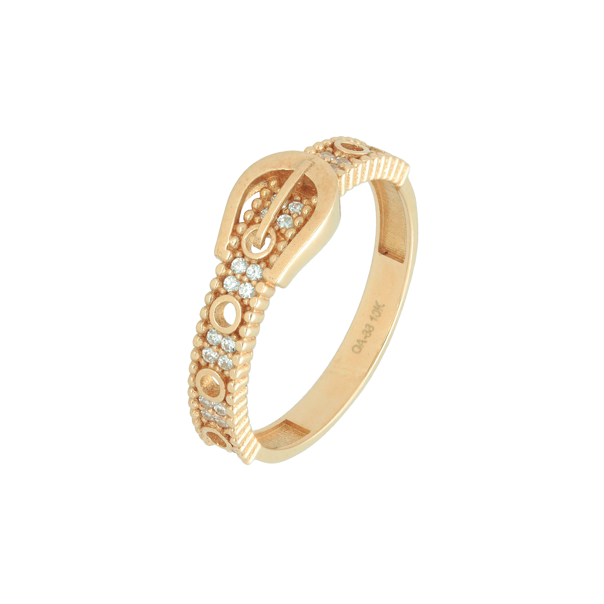 Anillo Hebilla Cinturón Oro 10k