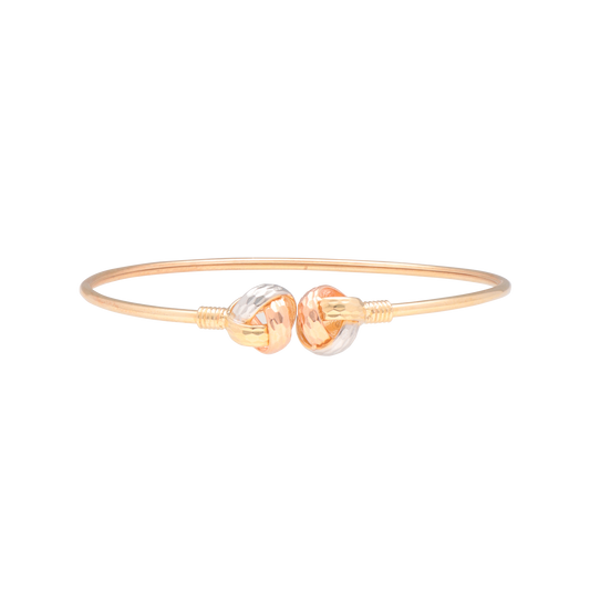 Pulsera Brazalete nudo 3 oros oro 10k