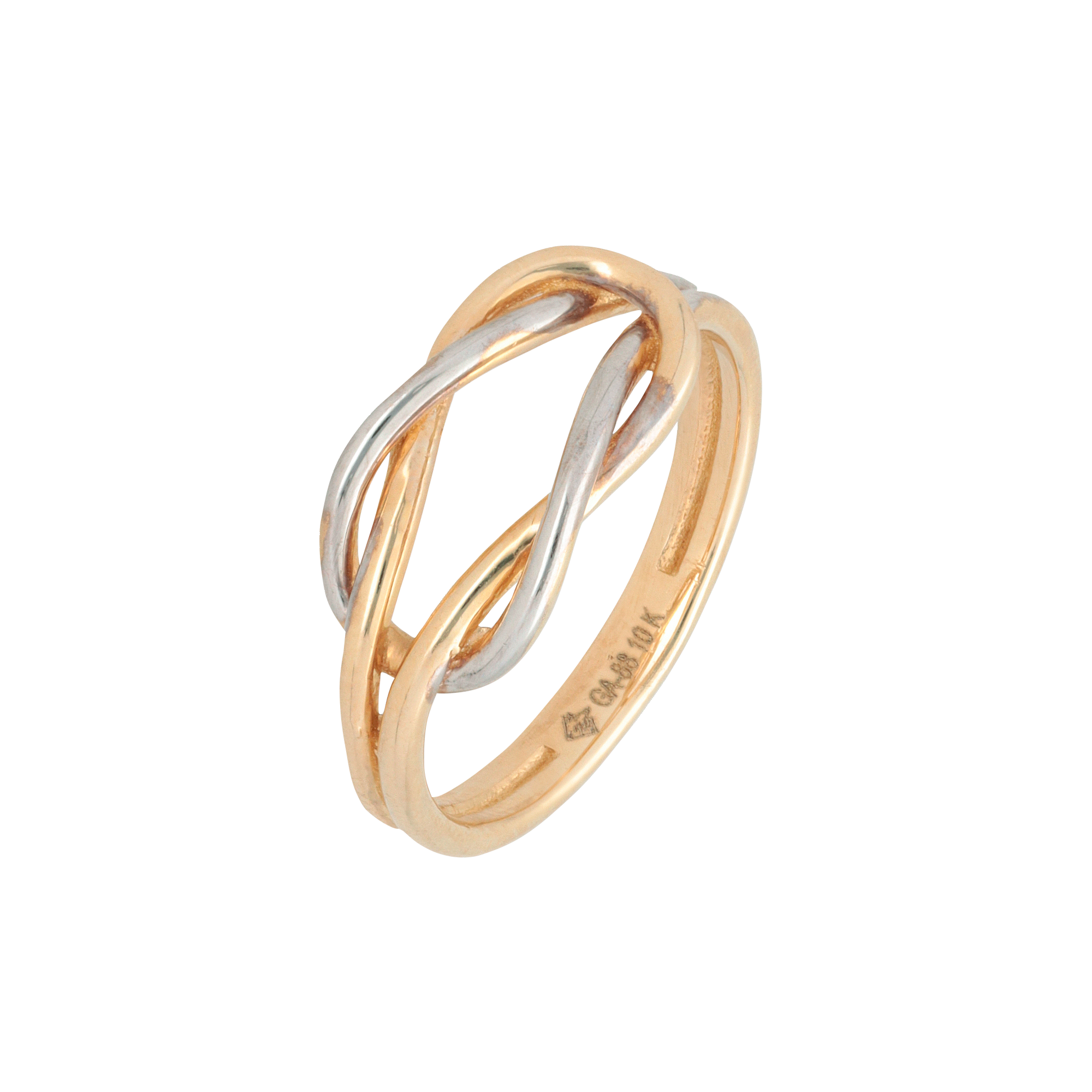 Anillo Nudo 2 oros oro 10k